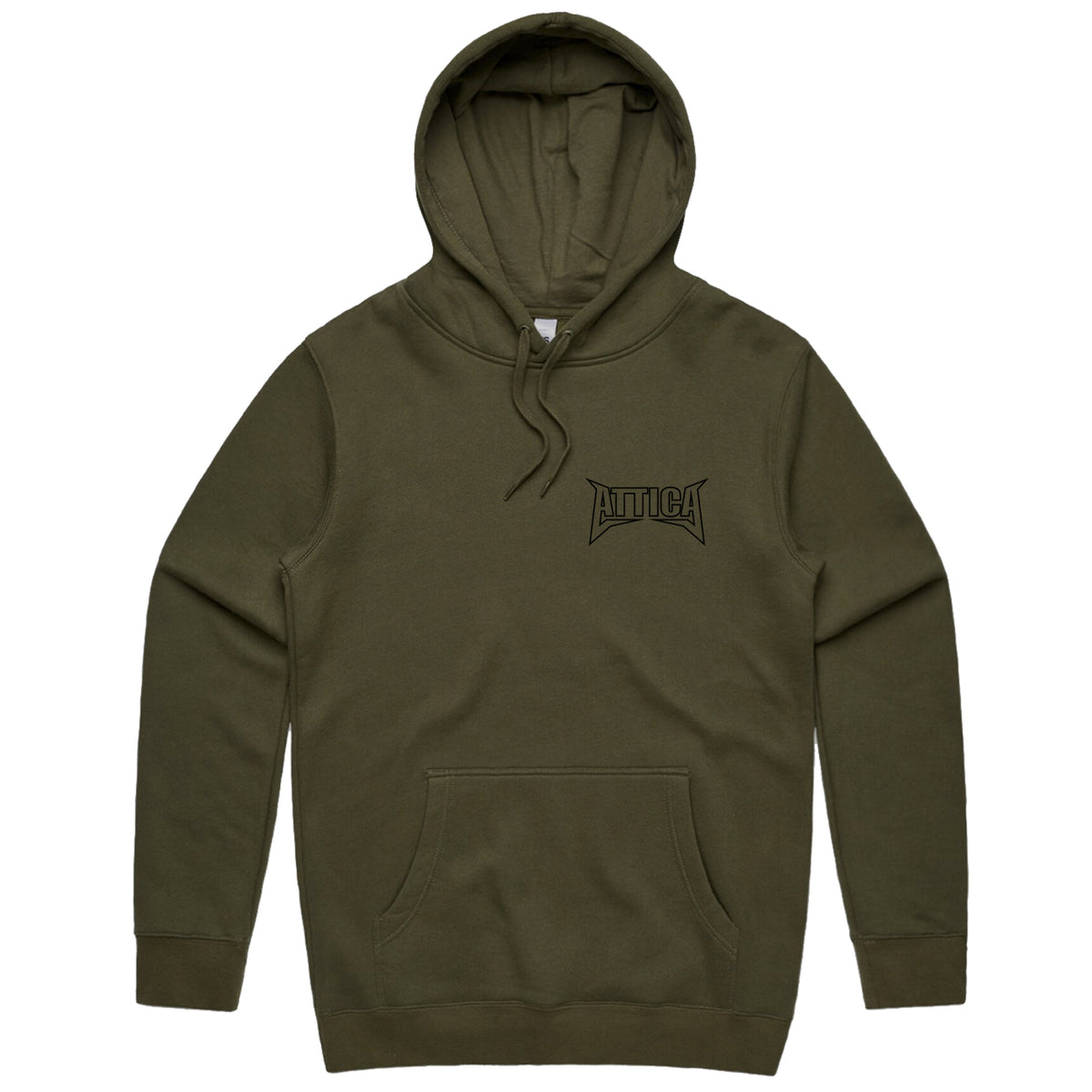 ATTICA 'Mental' Hooded Jumper - Army