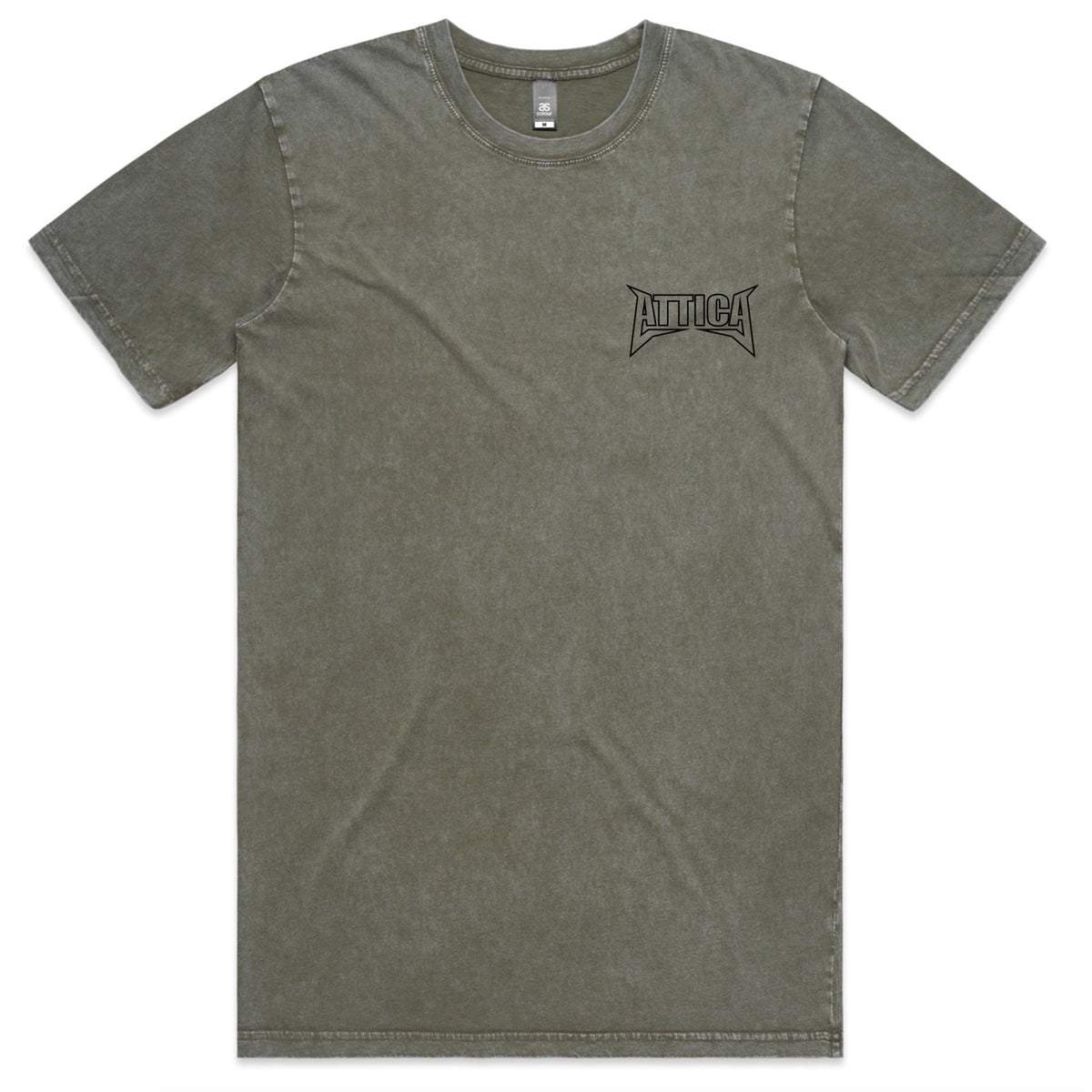 ATTICA ‘MENTAL’ TEE - Stonewash Moss
