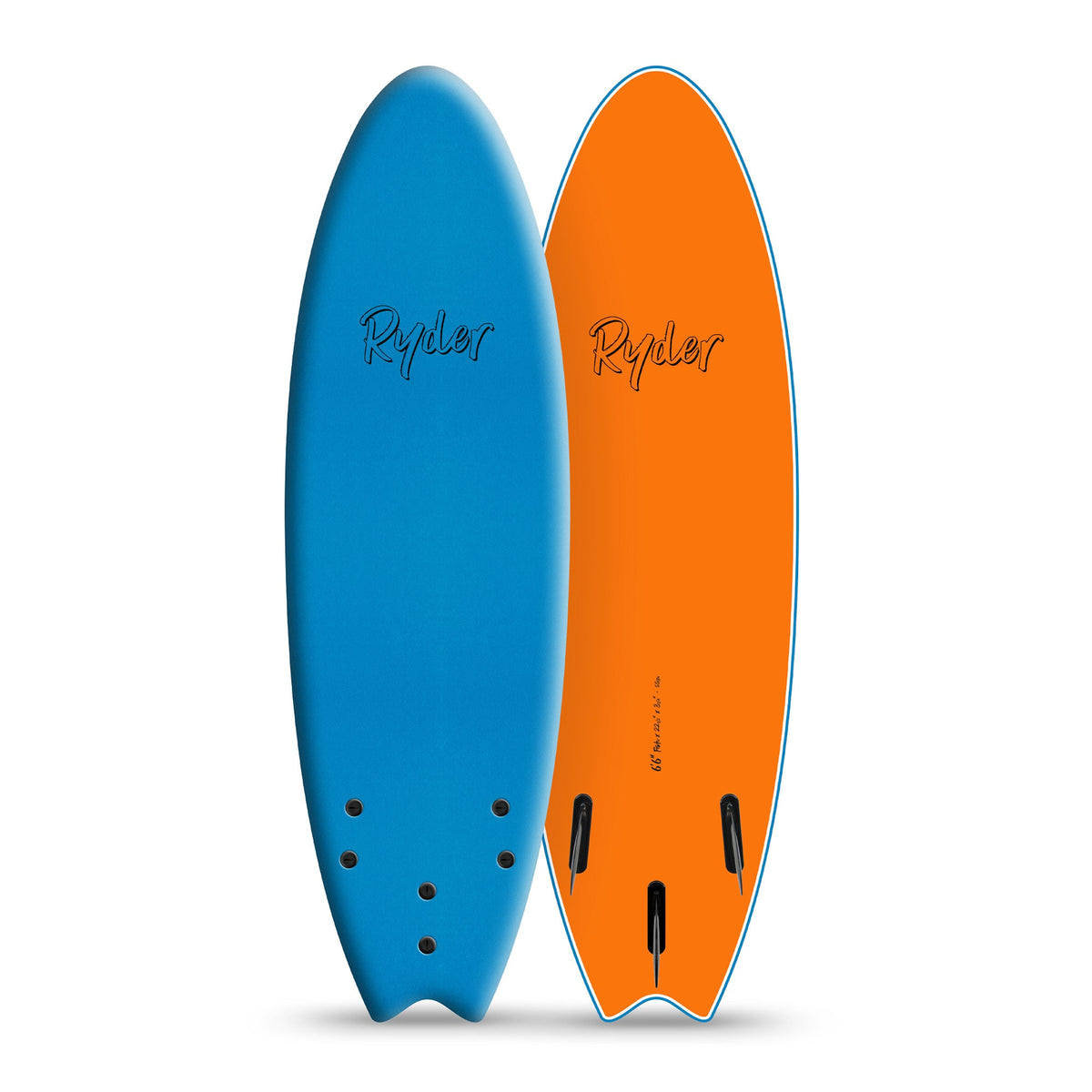 Ryder Fish Series | 6ft6in Soft Surfboard - Az Blue
