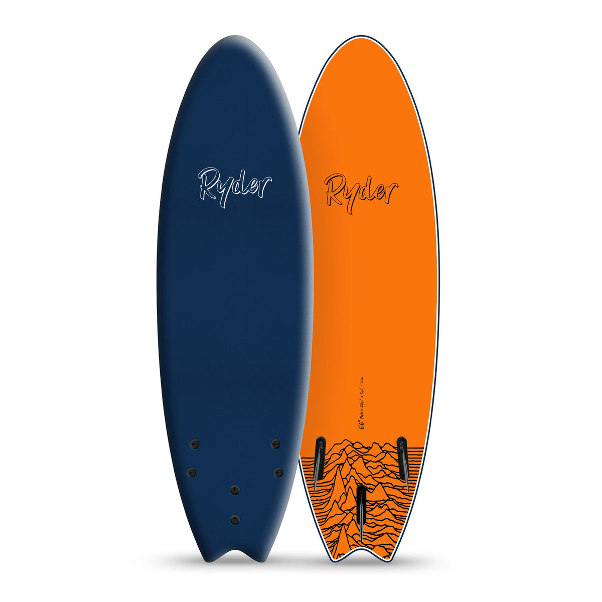 Ryder Fish Series | 6ft6in Soft Surfboard - Midnight Blue