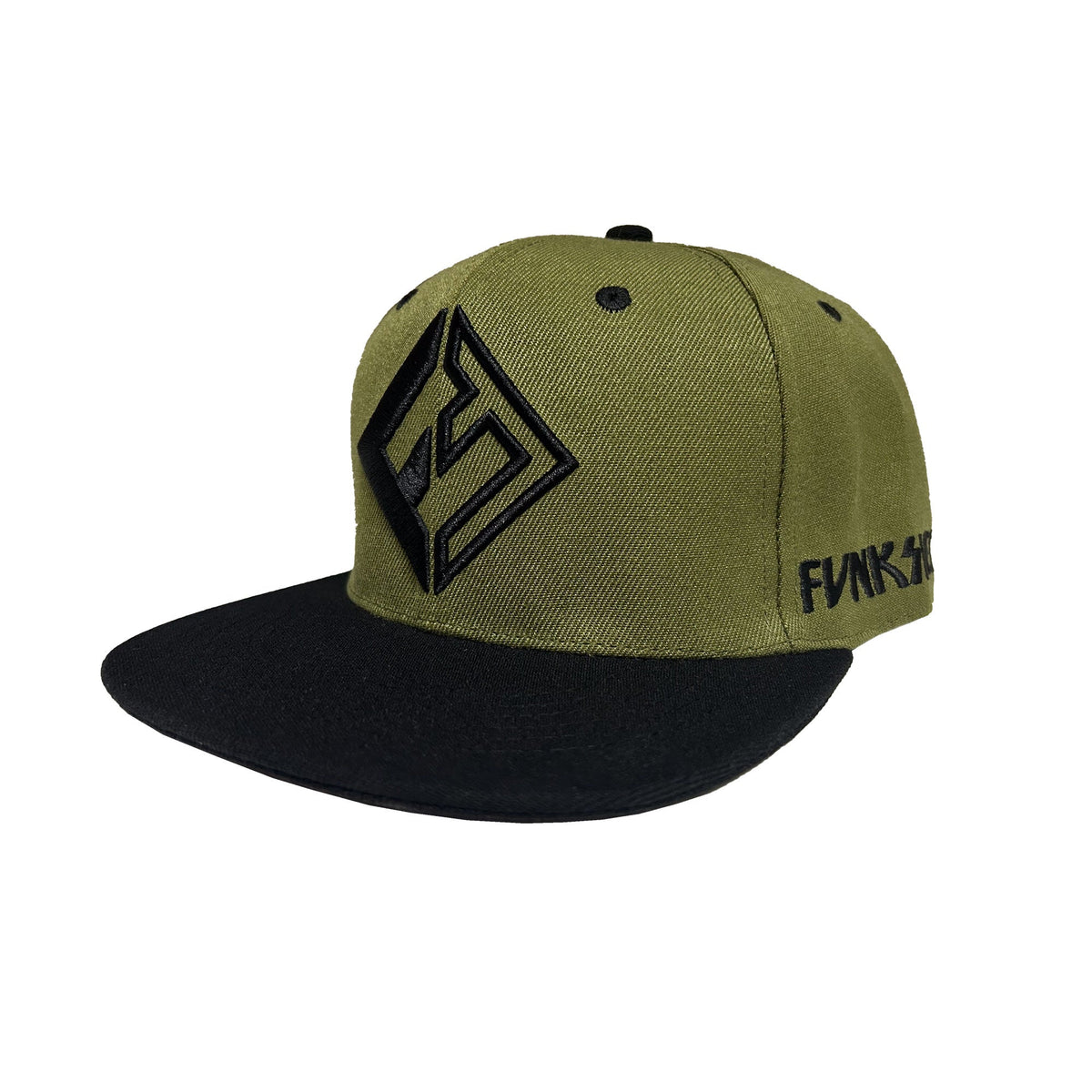 🎁 Funksen "Icon" Black Snapback Hat - Military / Black (50% off)